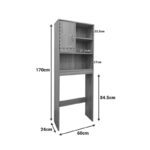Έπιπλο μπάνιου Tazien pakoworld σε λευκή απόχρωση 60x24x168.5εκ - Image 4