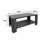 Τραπέζι σαλονιού Votalo I pakoworld σε καρυδί απόχρωση 90x50x45εκ - Image 5