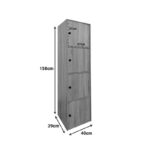 Ντουλάπι-στήλη Gabino pakoworld σε sonoma απόχρωση 40x39x158εκ - Image 5