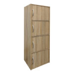 Ντουλάπι-στήλη Soline pakoworld σε sonoma απόχρωση 40x34.5x120εκ - Image 2