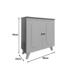 Παπουτσοθήκη-ντουλάπι Cathi pakoworld σε λευκή-sonoma απόχρωση 80x34x95εκ - Image 5