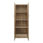 Ντουλάπα δίφυλλη Athos pakoworld σε sonoma απόχρωση 60x42x180εκ - Image 3