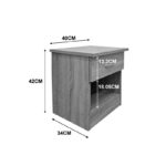 Κομοδίνο Bedy pakoworld ανθρακί 40x34x42εκ - Image 5