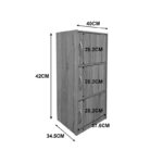 Ντουλάπι-στήλη Soline pakoworld λευκό 40x34.5x90.5εκ - Image 4