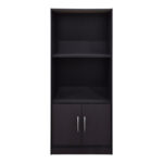 Βιβλιοθήκη Tekaro pakoworld ανθρακί 60x30x120εκ - Image 3