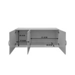 Πατάρι ντουλάπας τρίφυλλο Alvia pakoworld λευκό 150x51x60εκ - Image 4