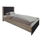 Σετ Κρεβατοκάμαρας Athos Sonoma Ανθρακί με Κρεβάτι 90x190εκ Σετ 3τεμ - Image 2