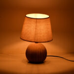 Επιτραπέζιο φωτιστικό Melanie Inart Ε14 κεραμικό σε γκρι antique- μπεζ απόχρωση Φ22x30εκ - Image 2