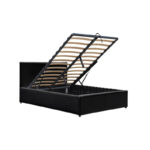 Κρεβάτι Dellia pakoworld με αποθηκευτικό χώρο pu μαύρο 120x200εκ - Image 3