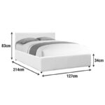 Κρεβάτι Dellia pakoworld με αποθηκευτικό χώρο pu μαύρο 120x200εκ - Image 5