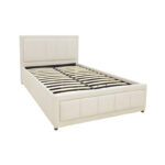 Κρεβάτι Huga pakoworld με αποθηκευτικό χώρο ύφασμα μπεζ 120x200εκ - Image 4