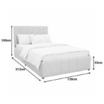 Κρεβάτι Snuggle pakoworld με αποθηκευτικό χώρο ύφασμα γκρι 120x200εκ - Image 8