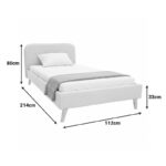 Κρεβάτι LumiLux pakoworld ύφασμα σε μπεζ απόχρωση 100x200εκ - Image 7