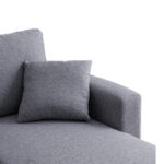 Γωνιακός αναστρέψιμος καναπές κρεβάτι Kamore pakoworld με αποθηκευτικό χώρο γκρι ύφασμα 223x146x85εκ - Image 7