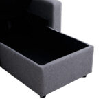 Γωνιακός αναστρέψιμος καναπές κρεβάτι Kamore pakoworld με αποθηκευτικό χώρο γκρι ύφασμα 223x146x85εκ - Image 8