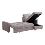 Γωνιακός αναστρέψιμος καναπές κρεβάτι Comfie pakoworld με αποθηκευτικό χώρο μπεζ ύφασμα 260x156x98εκ - Image 4