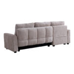 Γωνιακός αναστρέψιμος καναπές κρεβάτι Comfie pakoworld με αποθηκευτικό χώρο μπεζ ύφασμα 260x156x98εκ - Image 6