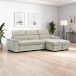 Γωνιακός καναπές-κρεβάτι αριστερή γωνία Dreamora pakoworld με αποθηκευτικό χώρο ύφασμα μπεζ 270x167x82εκ - Image 2