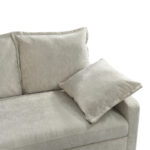 Γωνιακός καναπές κρεβάτι Lounivo pakoworld ύφασμα μπεζ 215x215x84εκ - Image 6