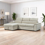 Γωνιακός καναπές-κρεβάτι δεξία γωνία Dreamora pakoworld με αποθηκευτικό ύφασμα μπεζ 270x167x82εκ - Image 2