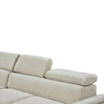 Γωνιακός καναπές-κρεβάτι δεξία γωνία Dreamora pakoworld με αποθηκευτικό ύφασμα μπεζ 270x167x82εκ - Image 8