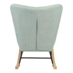 Κουνιστή πολυθρόνα Jianna pakoworld μέντα ύφασμα με πόδι σε φυσική απόχρωση 79x64x89εκ - Image 5