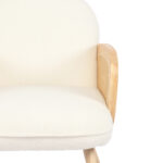 Πολυθρόνα Stedy pakoworld λευκό μπουκλέ ύφασμα με πόδι σε φυσική απόχρωση 78x64x82εκ - Image 7