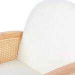 Πολυθρόνα Stedy pakoworld λευκό μπουκλέ ύφασμα με πόδι σε φυσική απόχρωση 78x64x82εκ - Image 9