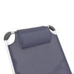 Ξαπλώστρα παραλίας Fevepe pakoworld βαρέως τύπου αλουμίνιο-textilene σε ανθρακί απόχρωση 58.5x185x29.5εκ - Image 4