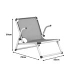 Καρεκλάκι παραλίας Plazo pakoworld αλουμίνιο-textilene σε μπλε απόχρωση 55x70x59εκ - Image 6