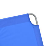 Ξαπλώστρα παραλίας Pasein pakoworld μέταλλο-textilene σε μπλε απόχρωση 55x185x24εκ - Image 4
