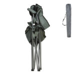 Καρεκλάκι παραλίας-camping Pesca pakoworld μέταλλο-αδιάβροχο ύφασμα σε γκρι απόχρωση 55x55x95εκ - Image 6