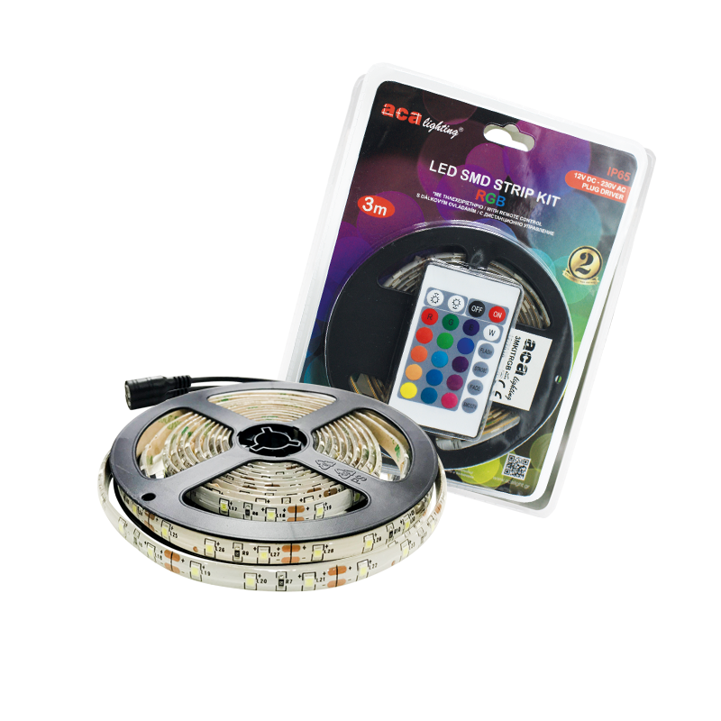 3MKITRGB LED SMD STRIP KIT 3M IP65 RGB WITH REMOTE CONTROL & 12V DC PLUG DRIVER