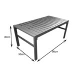 Σαλόνι Gardenly pakoworld σετ 4τμχ αλουμίνιο σε απόχρωση cappuccino με μπεζ μαξιλάρια - Image 5