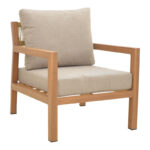 Σαλόνι κήπου Andasio pakoworld σετ 4τεμ αλουμίνιο κ σχοινί σε φυσική- μαξιλάρια σε γκρι απόχρωση - Image 5