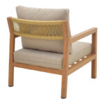 Σαλόνι κήπου Andasio pakoworld σετ 4τεμ αλουμίνιο κ σχοινί σε φυσική- μαξιλάρια σε γκρι απόχρωση - Image 6