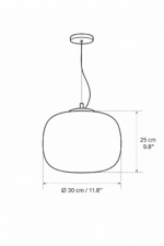 InLight Κρεμαστό Φωτιστικό Οροφής Λευκή Οπαλίνα 25cm – Ντουί E27 (4082-B) - Image 3