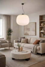 InLight Κρεμαστό Φωτιστικό Οροφής Λευκή Οπαλίνα 25cm – Ντουί E27 (4082-B) - Image 2