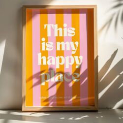 Πίνακας Happo pakoworld με ψηφιακή εκτύπωση και πλαίσιο 33x1.5x48εκ