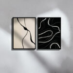 Πίνακας Bennez I pakoworld δίπτυχος με ψηφιακή εκτύπωση και πλαίσιο 33x1.5x48εκ