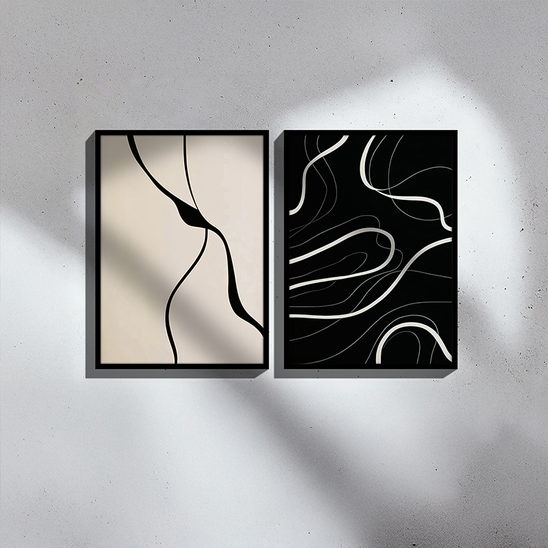 409-000142 Πίνακας Bennez I pakoworld δίπτυχος με ψηφιακή εκτύπωση και πλαίσιο 33x1.5x48εκ