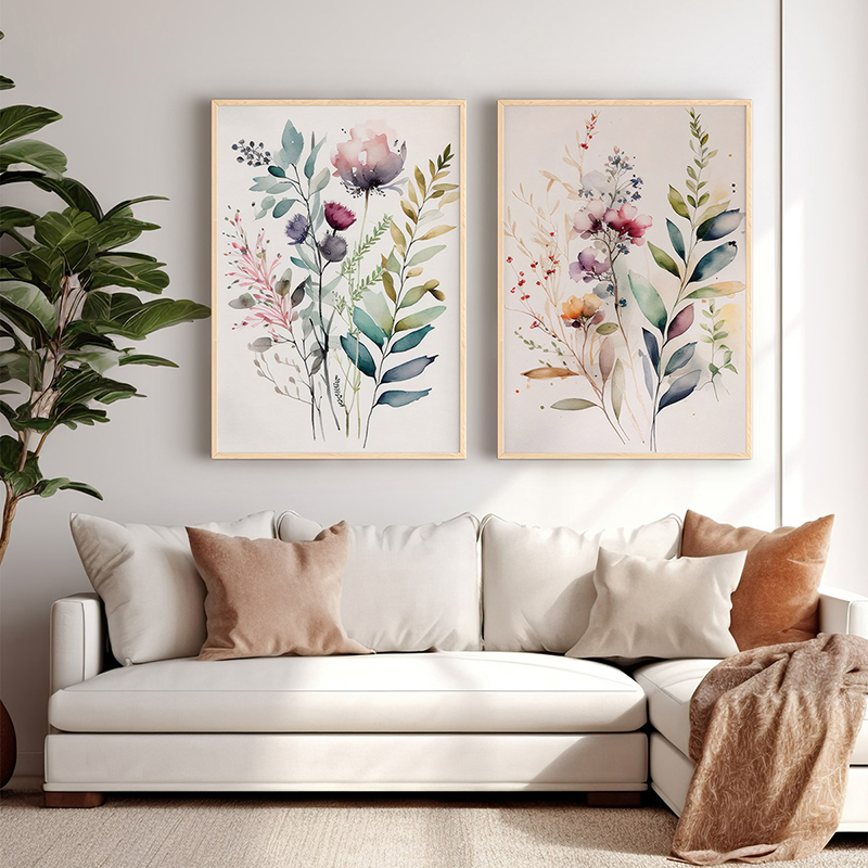 409-000163 Πίνακας Jeremy pakoworld δίπτυχος με ψηφιακή εκτύπωση και πλαίσιο 33x1.5x48εκ