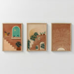 Πίνακας Affera pakoworld τρίπτυχος με ψηφιακή εκτύπωση και πλαίσιο 33x1.5x48εκ