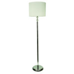 InLight Επιδαπέδιο φωτιστικό από χρώμιο μέταλλο κρύσταλλο και υφασμάτινο καπέλο 1XE27 D:177cm (45360-Χρώμιο)