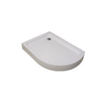 Ντουζιέρα ασύμμετρη ημικυκλική ακρυλική αριστερή FLORA 650 KARAG 80x100x5