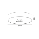 ΟΡΟΦΗΣ Φ/Σ LED 50W 4800LM CCT ΜΑΥΡΟ ΜΕΤ/ΚΟ D50XH10CM OPTIMUS - Image 2