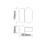 ^LED SMD WALL LUMINAIRE 7W 320LM 100° 230V AC 3.000K DARK GREY CRI80 IP54 30.000HRS - Image 3