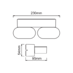 ^LED SMD WALL LUMINAIRE 13W 630LM 100° 230V AC 3.000K DARK GREY CRI80 IP54 30.000HRS - Image 3