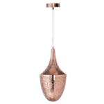 NETTO ΚΡΕΜΑΣΤΟ Φ/Σ 1ΧΕ27 ΜΕΤΑΛΛΙΚΟ ΓΥΑΛΙΣΤΟ ΧΑΛΚΙΝΟ Φ23ΧΗ43Χ160CM PLEIADES