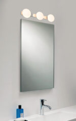 InLight Επιτοίχιο φωτιστικό από χρώμιο μέταλλο και λευκή οπαλίνα 3XG9 D:46cm (43420-3) - Image 2